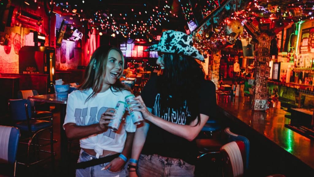 two girls celebrating a birthday in downtown Nashville